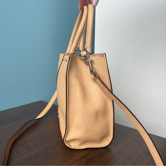 REBECCA MINKOFF Tan MAB Tote Crossbody Satchel Megan Darren MAC - Picture 7 of 10